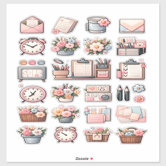 Sticker "Study & Bloom - School Garden Set" (Feuille)