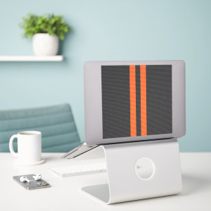 Sticker Style Carbone d'impression d'accents orange sporti