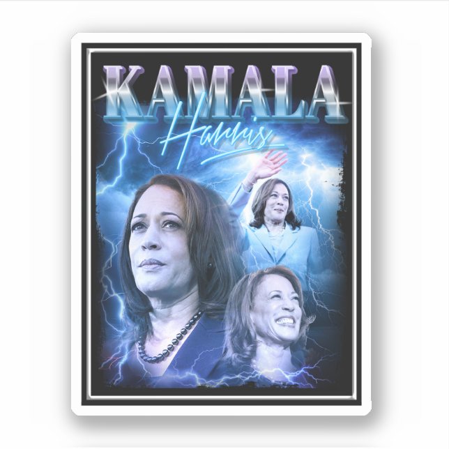 Sticker Style Kamala Harris Retro 90s (Devant)