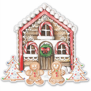 Sticker Sucre de canne maison, pain d'épices garçon, fille