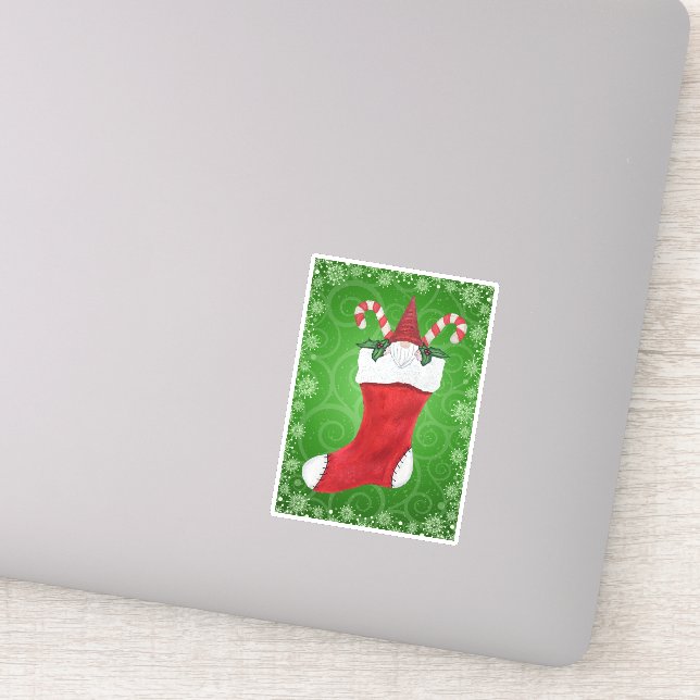Sticker Sucres de canne Casquettes rouges Gnome en stock d (Détail)