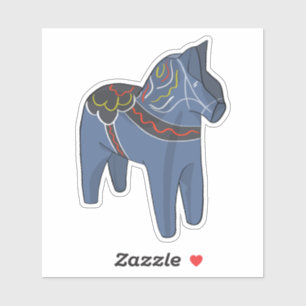 Sticker Suède Dala Horse Dalecarlian suédois