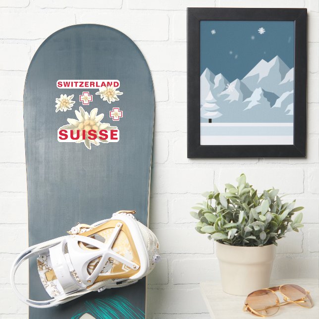 Sticker Suisse Edelweiss Schweiz SWISS Suisse (Snowboard)