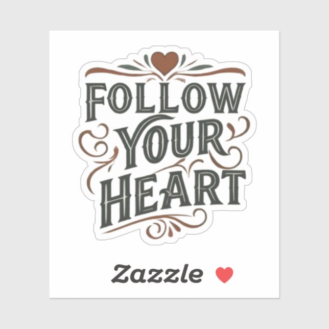 STICKER SUIVEZ VOTRE COEUR (Feuille)