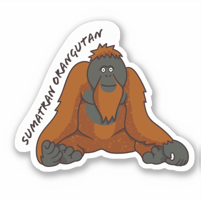 Sticker "Sumatran Orangutan" (Devant)