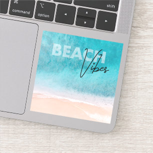Sticker Summer Beach Vibes Citation Ocean Sand Vinyl Stick