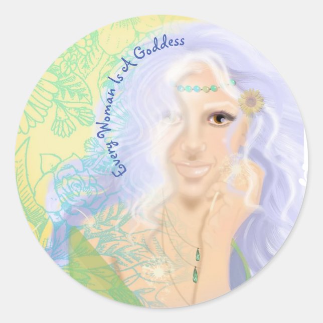 Sticker, Summer Solstice Goddess Sticker (Vorderseite)