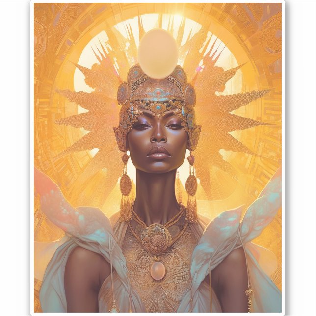 Sticker Sun Goddess Imaginaire Art (Devant)