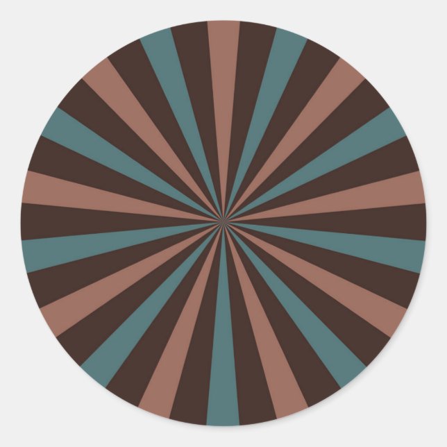 Sticker Sunburst Retro - classique et intemporel (Devant)