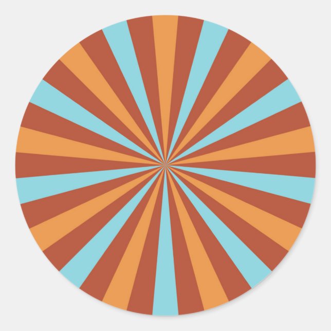 Sticker Sunburst Retro : Mid Century Moderne Vinta (Devant)