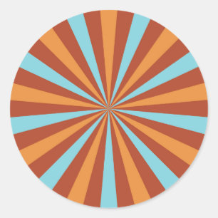 Sticker Sunburst Retro : Mid Century Moderne Vinta