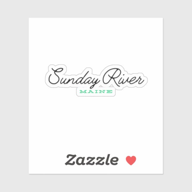 Sticker Sunday River Maine (Feuille)