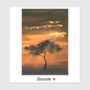 Sticker Sunrise Arbre