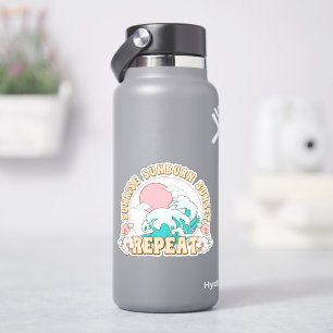 Sticker Sunrise Sunburn Sunset Répétition Retro Boho