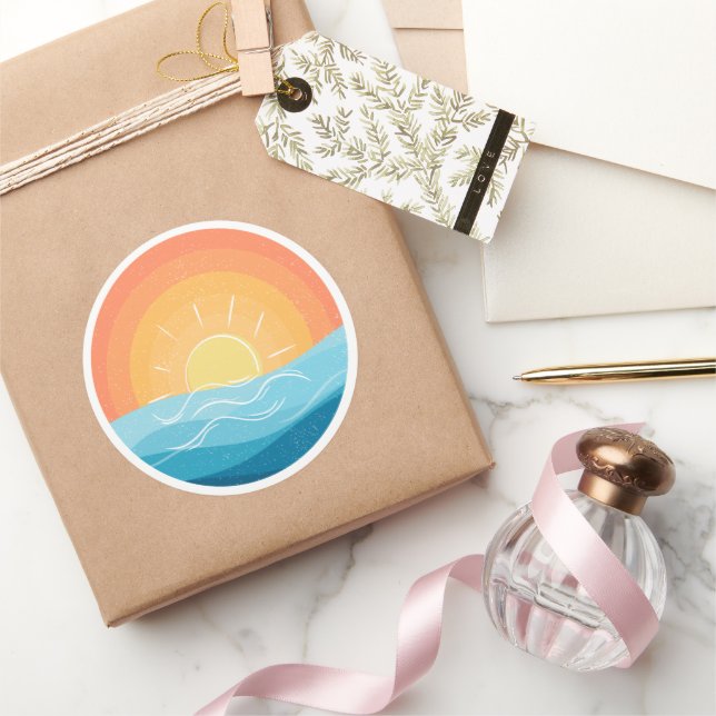 Sticker Sunset Beach (Cadeaux)