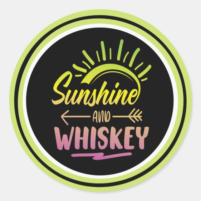Sticker Sunshine & Whiskey (Devant)