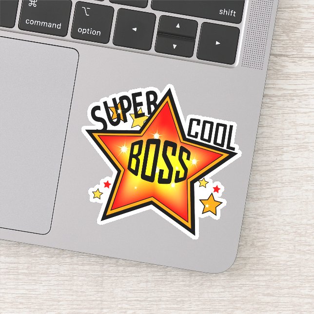 Sticker Super Cool Boss (Détail)