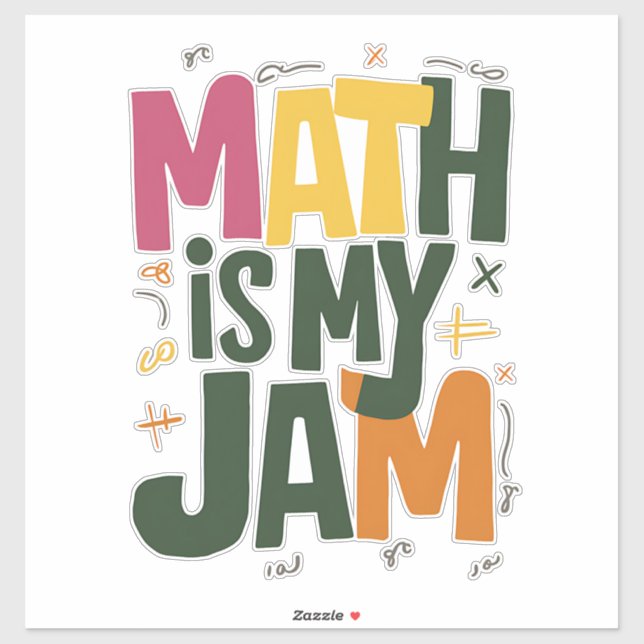 Sticker Super Math est ma confiture Premier jour de retour (Feuille)