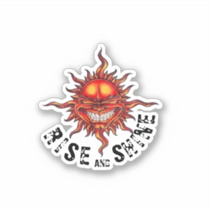 Sticker Super sourire soleil cool