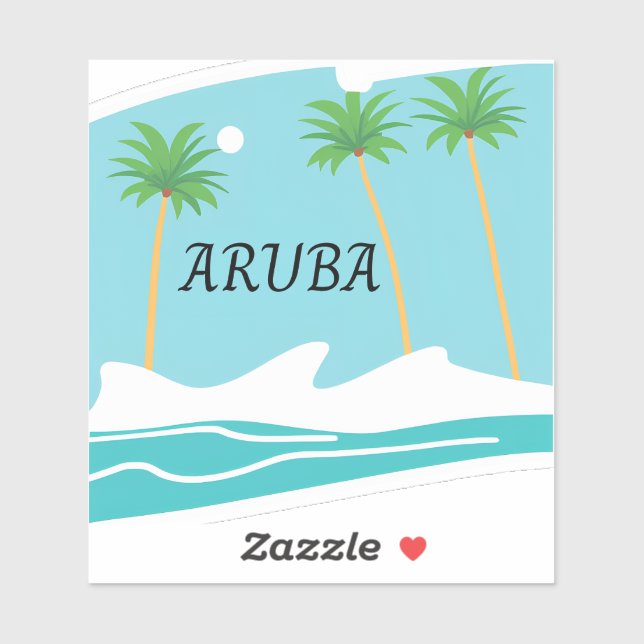 Sticker Superbe aruba (Feuille)