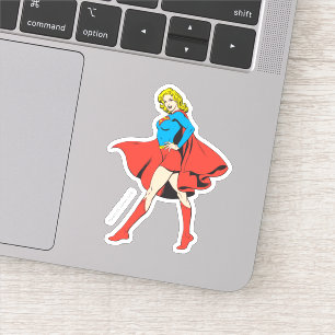 Sticker Supergirl frappe une pose