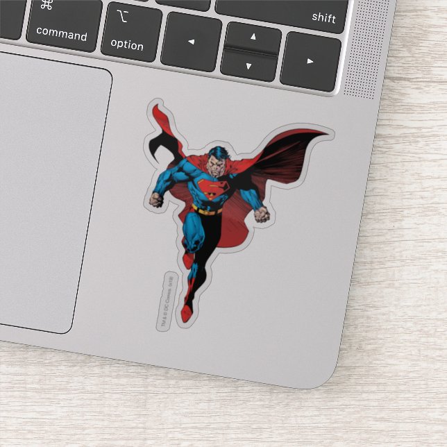 Sticker Superman Hovering - Style BD (Détail)