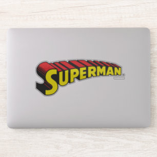 Sticker Superman Logo de lettres rouges jaunes