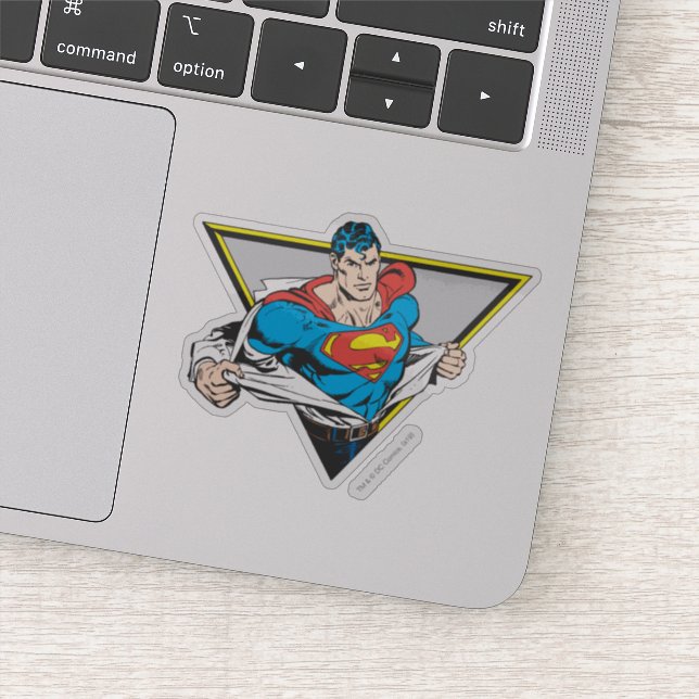 Sticker Superman révélé (Détail)