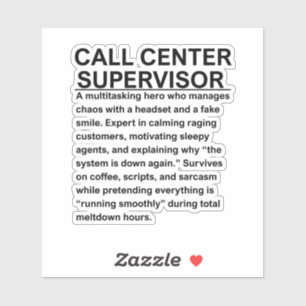 Sticker Superviseur du centre d'appel