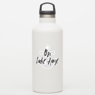 Sticker Sur le lac Temps Ancre Bouteille d'eau Tumbler
