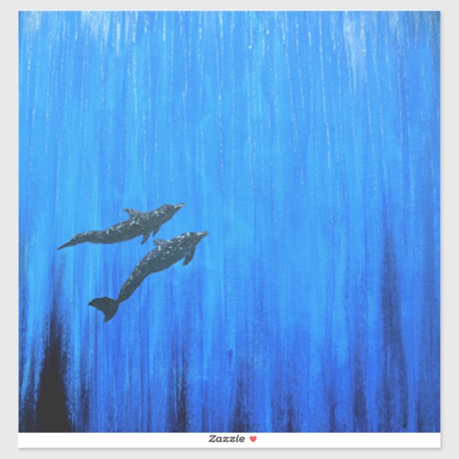 Sticker Surfaces des dauphins #1 (Feuille)