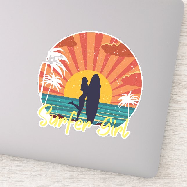 Sticker Surfer Girl (Détail)