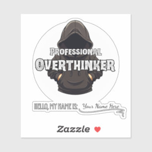 Sticker Surpenseur Professionnel Drôle Nom Personnalisé