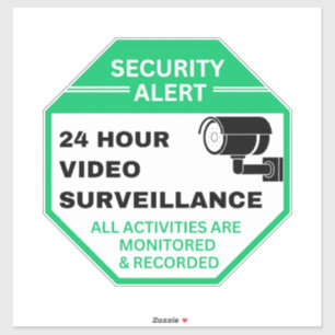 Sticker Surveillance vidéo 24 heures