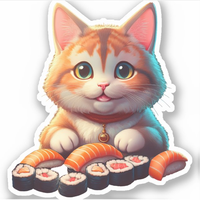 Sticker Sushi Cat (Devant)