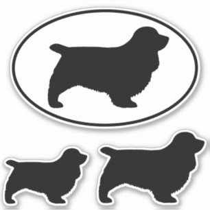 Sticker Sussex Spaniel Silhouettes Chiens Vinyl Se