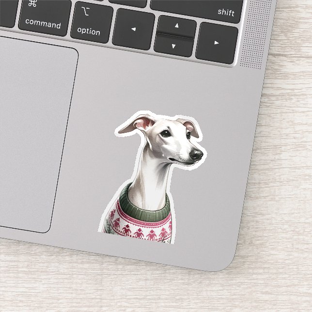 Sticker Sweat de Noël italien Greyhound (Détail)