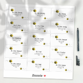 Sticker Sweet Little Honey Bee Adresse individuelle du cli