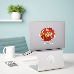Sticker Symbole chinois Tiger Zodiac Horoscope Constellati