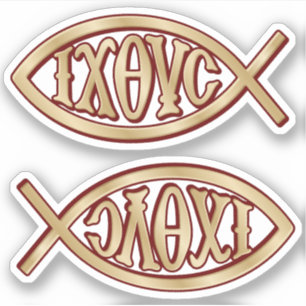 Sticker Symbole chrétien Ichthys