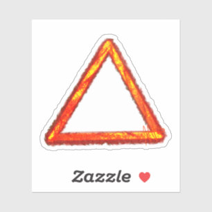 Sticker Symbole d'alchimie de l'élément de feu lame person