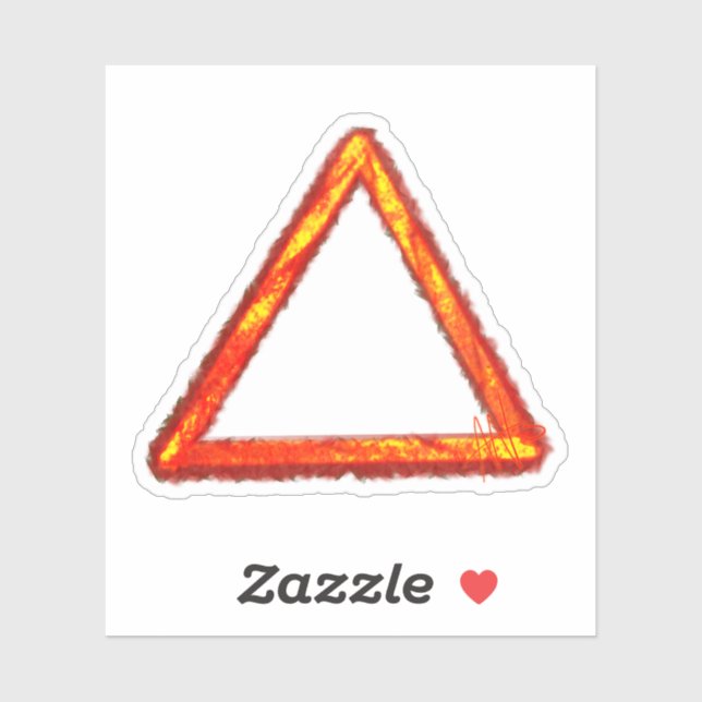 Sticker Symbole d'alchimie de l'élément de feu lame person (Feuille)