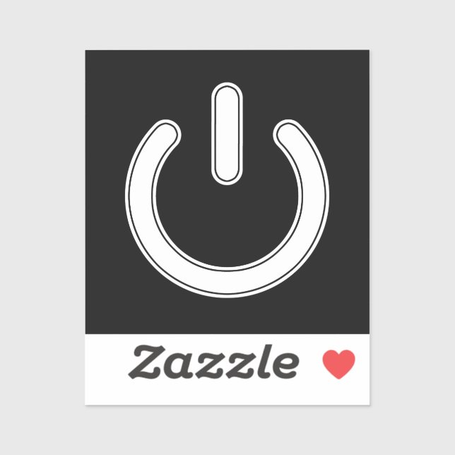 Sticker Symbole d'alimentation (noir et blanc) (Feuille)