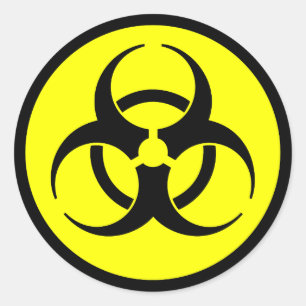 Sticker Symbole de Biodanger Jaune et Noir