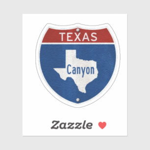 Sticker Symbole de Canyon Texas Road