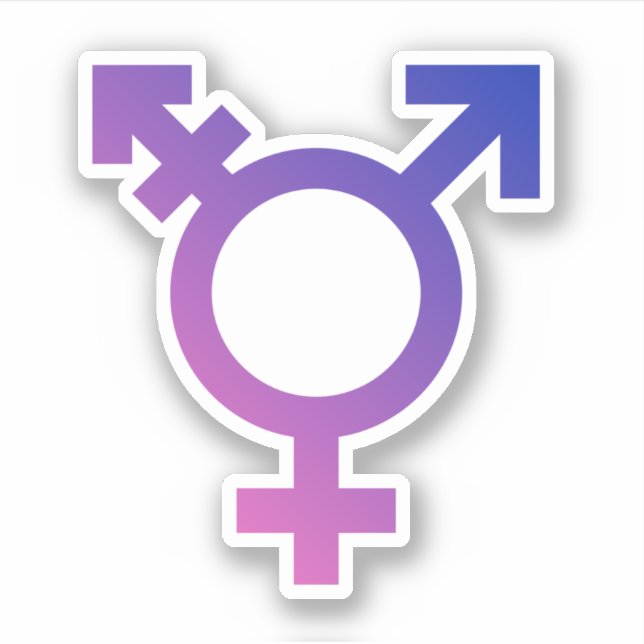 Sticker Symbole de fierté trans (Devant)