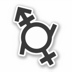 Sticker Symbole de genre féminin androgyne fluidelgenre