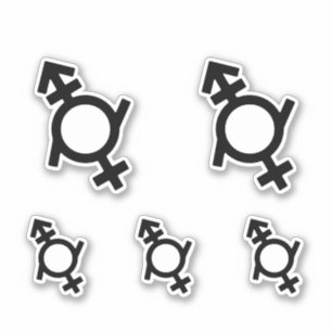Sticker Symbole de genre féminin androgyne fluidelgenre