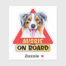 Sticker Symbole de la circulation rouge chien de berger au