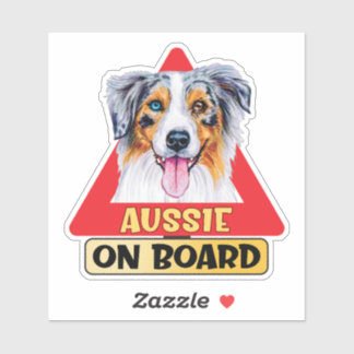 Sticker Symbole de la circulation rouge chien de berger au